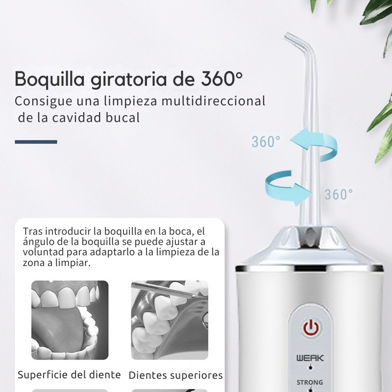 Irrigador bucal portátil, irrigador dental de agua
